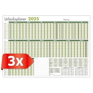 PRIMUS PRINT 2025 Urlaubsplaner A1 Wandkalender