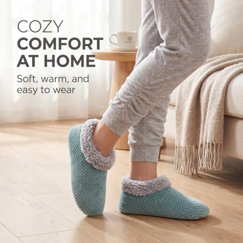 Image of The Metluks Womens Slippers Indoor Soft Sole Slipper Socks | Fuzzy sherpa lining, warm winter comfort, non slip grippers, flexible feel, washable, cozy home wear