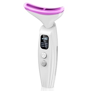 7-in-1 Gesichtsmassagegerät mit EMS und Pulsmassage, Face Massager mit Gua Sha und V Shape Design, 3 Modi und Intensitätsstufen, 7 Farben LED, 160° Massagekopf, 45±5°C Wärme, Wiederaufladbar, Weiß - Amazon product rated Grade A