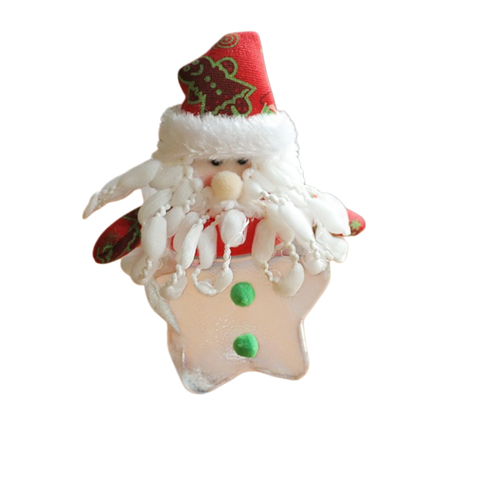 Plcpdm E Candy Container With Clear Jar Body And Plush Holiday Lid Accent, Christmas Tabl Decor For Sweets And Fillers Christmas Candy Jar Holiday Treat Holder Clear Decorativ Storag Container Tabletop Hom