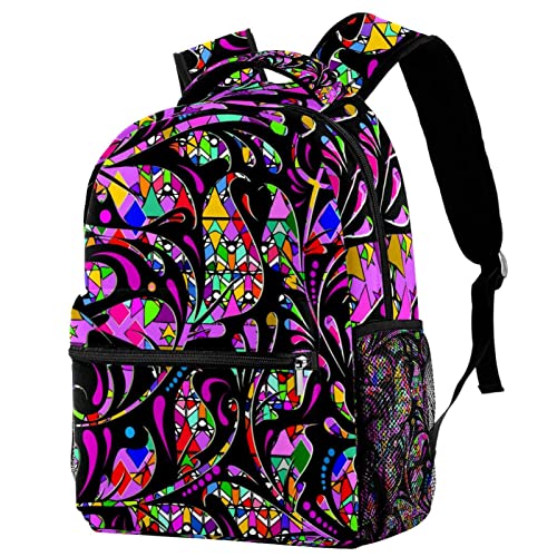 Sac à dos imprimé paisley ultra léger et résistant pour fournitures scolaires