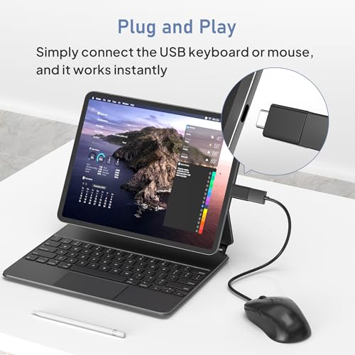 Image of USB-C to USB 3.0 OTG Adapter [2 Packs], Compatible with MacBook Pro, Chromebook, LG Gram, Galaxy S9 S8 Plus Note 8, LG V30 V20 G7 G6, Google Pixel XL 2, ZTE Blade Zmax and More (Black & Gray)