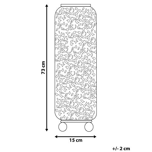Beliani Stehlampe im Glamour Stil Metall beige gold Mures – Bild 3