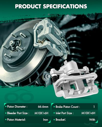 Image of SCITOO Rear Right Brake Caliper With Bracket 19B3412A Compatible For Hyundai For Sonata 2008-2010