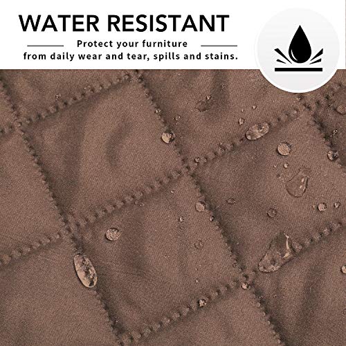 Image of Easy-Going Microfiber Sofa Slipcover L Shape Sofa Cover Sectional Couch Cover Chaise Lounge Slip Cover Reversible Furniture Protector Cover For Pets Kids Children Dog Cat(Small,Brown /Brown)