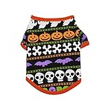 Generisch Camisas de Halloween Camisas para cachorros Ropa para mascotas Divertidos disfraces de Halloween Cosplay para mascotas (negro, XS)