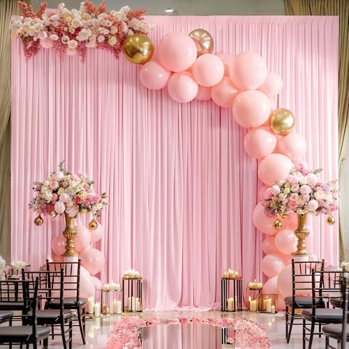 Telón de fondo rosa 10x10 pies para fiestas (2 paneles) miniatura 2