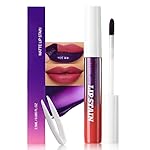evpct Mauve Red Peel Off Lip Stain Tints with Tweezer, Matte Liquid Lipstick Lip Stain Long Lasting Waterproof for Women, Non-stick Cup Lipstick Peel Off High Pigmented Smudge-proof Easy to Apply, 02