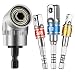 Produktbild 1Stücke 105° Angle Halter Winkelschrauber Vorsatz Adapter 1/4 Zoll sechskantiger Griff+3 tlg 1/4" 3/8" 1/2" Cr-V Sechskant Stecknussadapter Stecknuss Adapter Steckschlüssel Schraubenschlüssel Nuss Set
