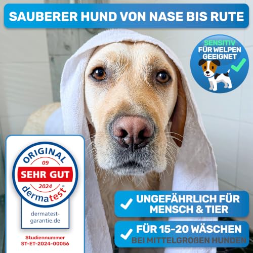 BluePet Hundeshampoo mild für empfindliche Haut mit Aloe Vera & Jojobaöl