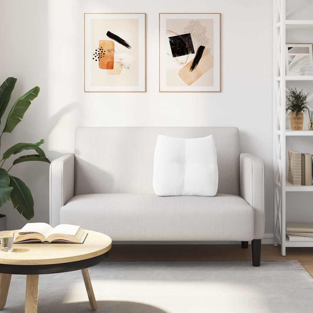 Biała poduszka na plecy, 45 x 24 x 50 cm, ergonomiczna poduszka do siedzenia do salonu, sypialni i biura domowego ze zdejmowanymi poszewkami i podparciem lordozy