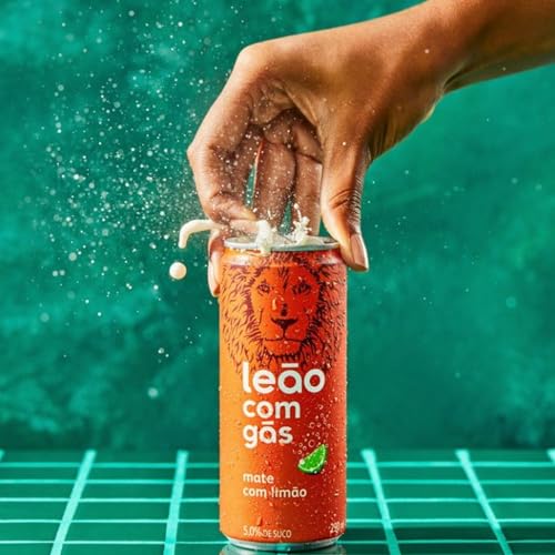 Chá Pronto Leão Mate com Limão com Gás 290ml (12 Latas)