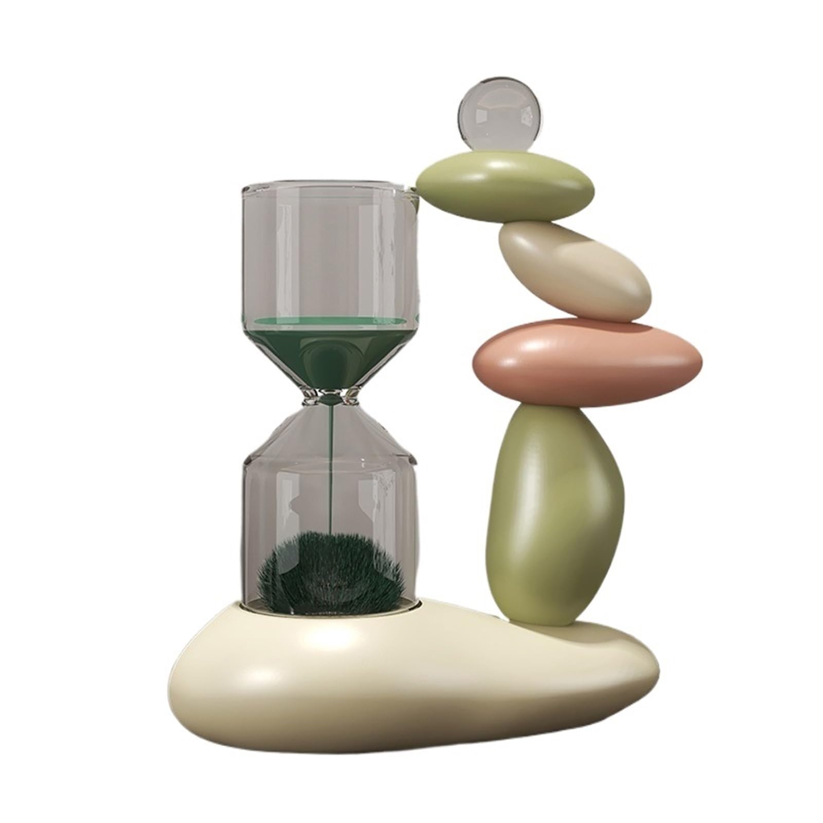 Temporizador de Reloj de Arena, Reloj de Arena magnético de 30 Minutos Multicolor 19 x 22,5 x 9,5 cm(Green)