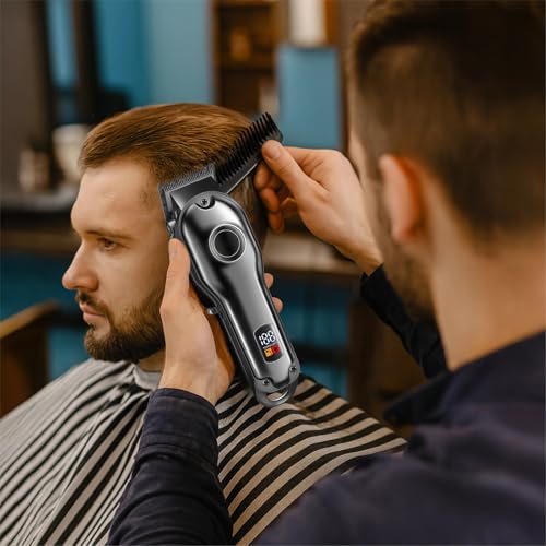 Tondeuse à cheveux rétro rechargeable USB avec kit de 8 accessoires de longueur - 5