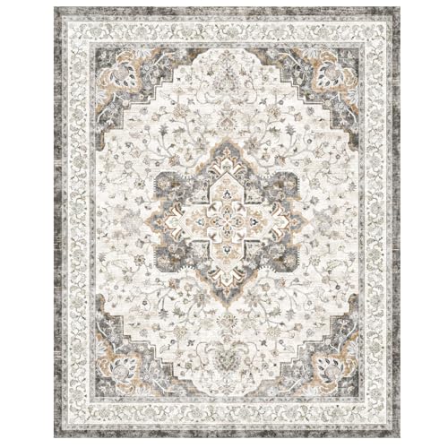Marsail Floral Washable Rug