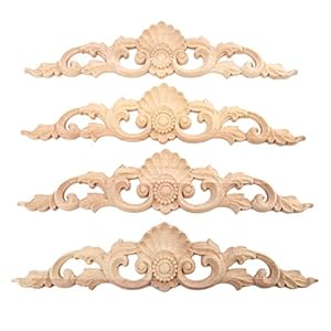 MUXSAM Holz Skulptur Applique 4Stk.