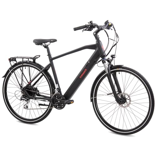 TRETWERK 28 Zoll E-Bike Herren Pedelec - Bronx 5.0 schwarz - Trekkingbike...
