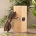 Personalised Walnut Sunglasses, Carved Unisex Sunglasses, Gifts for Men and Women, Groomsmen's Gifts, Groomsmen's Sunglasses, Vintage Solid Wooden Arm Glasses. (Brown)