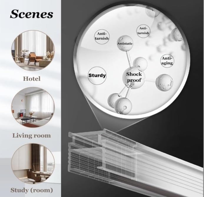Rail Rideau Double Robuste Plafond Mural Système Coulissant