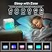 AIRIVO Alarm Clock Night Lights, Built-in Battery Alarm Clock for Bedrooms, 6 Scenes & White Noise Sync, Dual Alarms & Snooze, for Heavy Sleepers, Gifts for Kids Teens