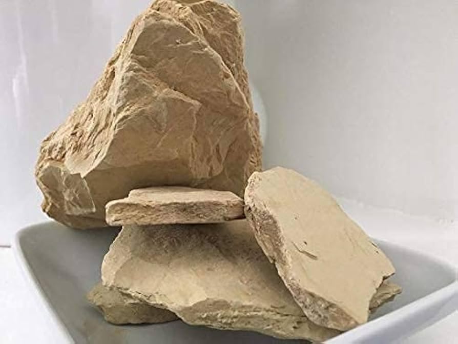 500GM Natural Multani Mitti Organic For Face | Fullers Earth Facial Clay Whole Stone Chunks | 100% Organic Natural Glow Face Pack Fuller’s Clay