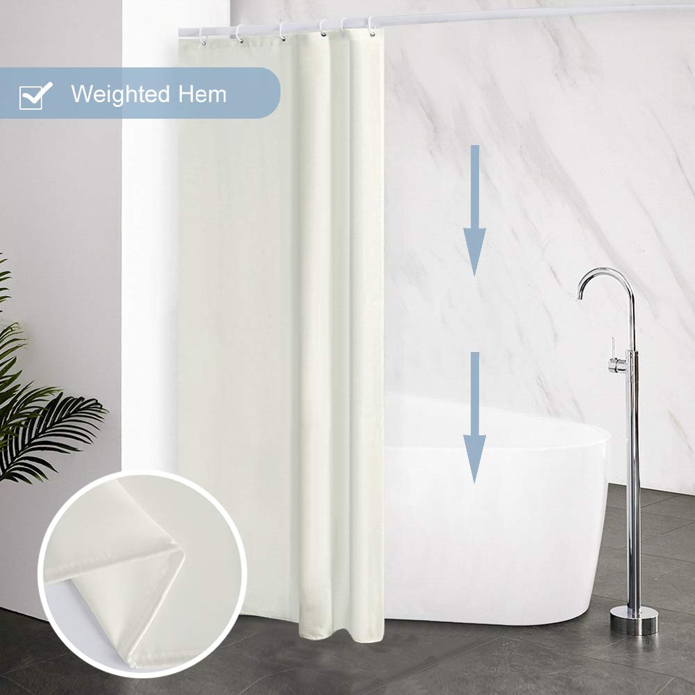 Tenda Doccia Furlinic Anti-Muffa - Poliestere Impermeabile 180x200cm, Beige - Foto 2