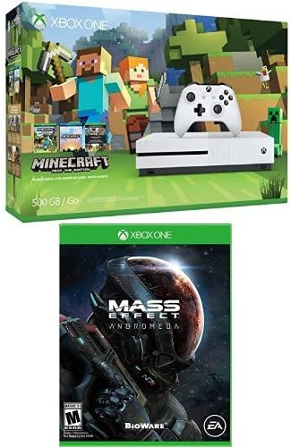 Xbox One S 500GB Console - Minecraft + Mass Effect Andromeda