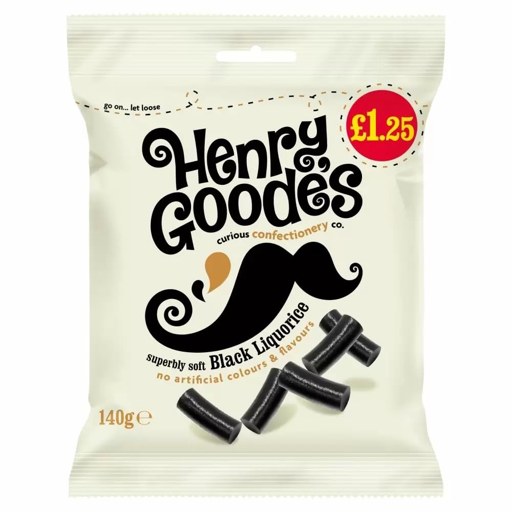 Henry Goodes Soft Eating Black Liquorice Aniseed Flavour | 4 x 140g Bags