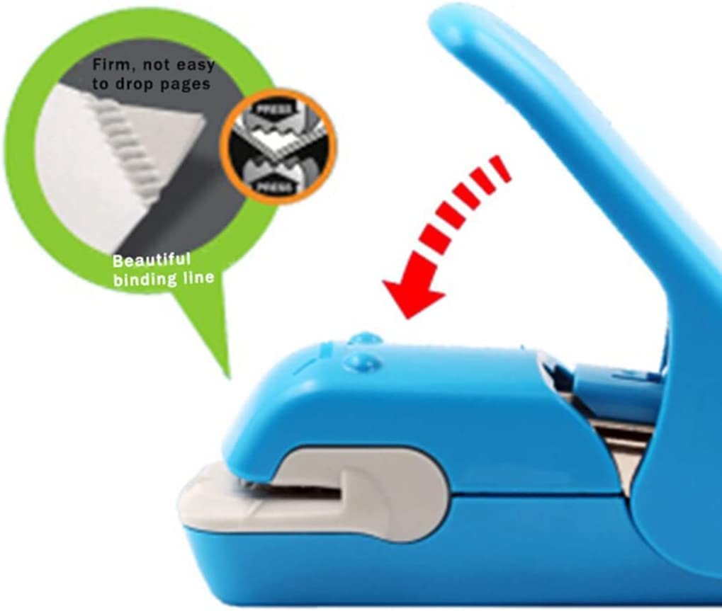 fhda Cucitrici da scrivania Portatili Senza Chiodi Mini cucitrice Senza ago per Risparmiare Lavoro Forniture per Ufficio per Studenti di Cartoni Animati creativi