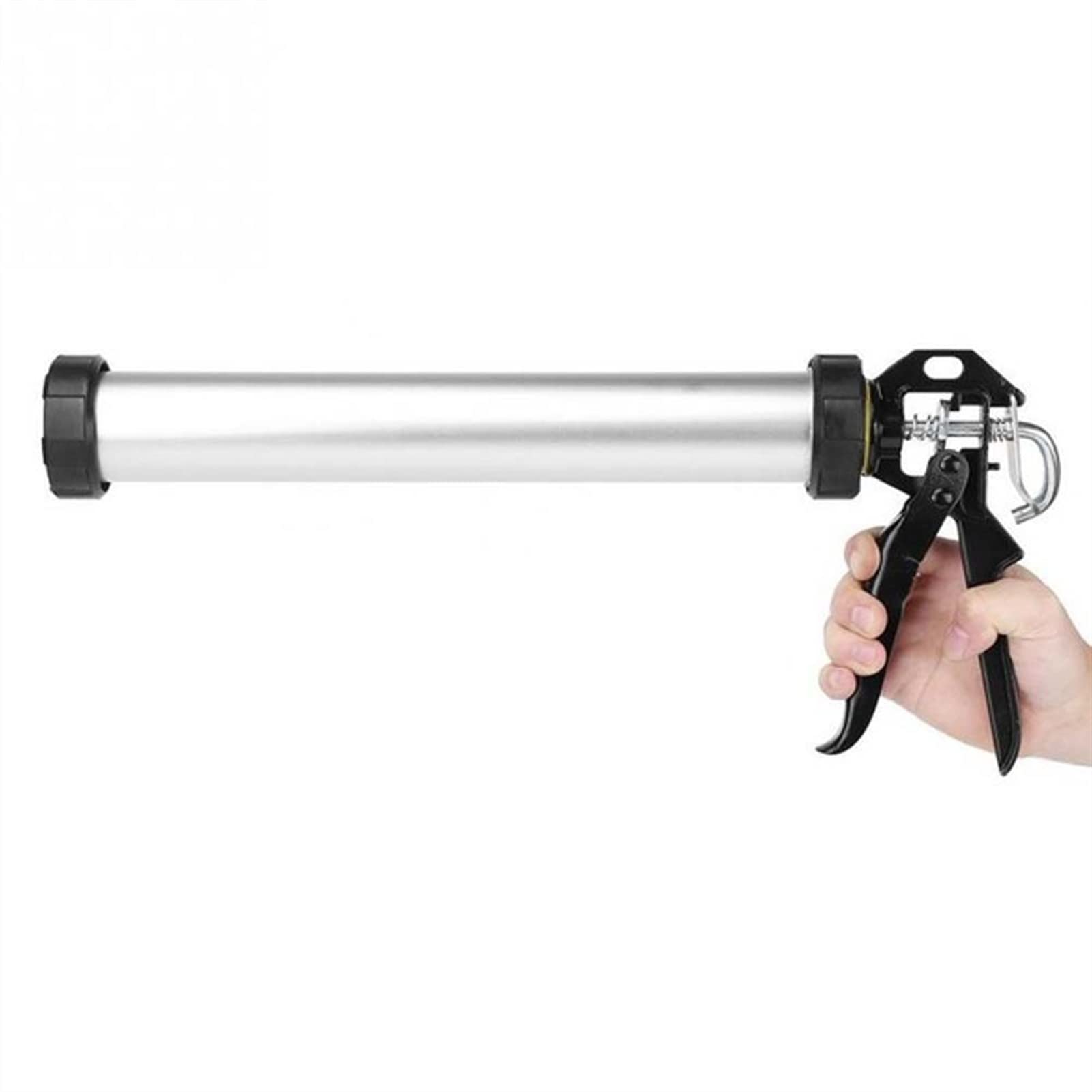 Pistola pulverizadora con Cepillo de Aire, 1 Unidad, Tubo de Aluminio, Pistola de calafateo de Silicona, Herramienta de calafateo de 600ml con 10 boquillas para decoración Temporal de uñas, Hobby pa