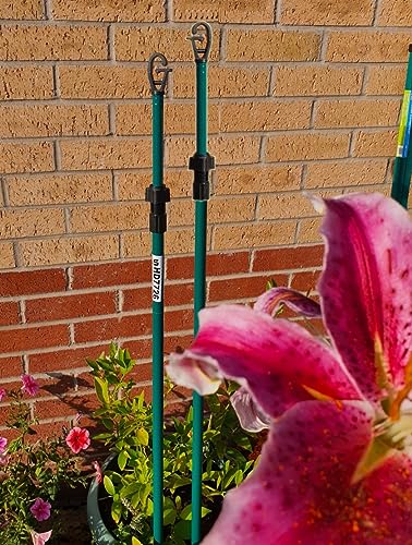 Prop Heavy Duty Twist lock Metal Galvanised Outdoor Indoor Airer Rope String Garden Washing Line Cloths Laundry Support pole Extendable from 1.5 to 2.2m Telescopic strong (2pk Twist Lock)