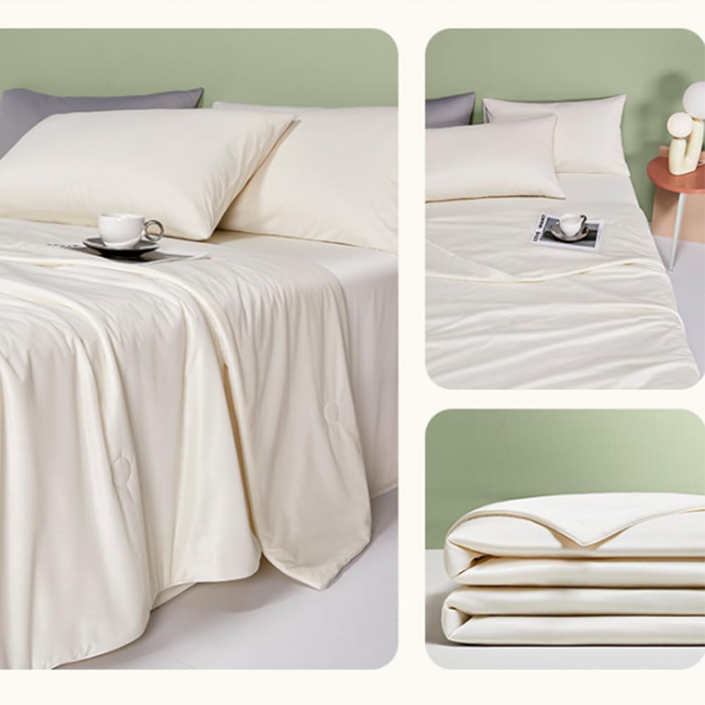 Magic Splashy Kühldecke, Magic Sleep Waschbare Bettdecke Eisseide, Magic Sleep Decke – Kühlende Eisdecke für Heiße Sommernächte, Leichte Atmungsaktive Sommer-Schlafdecke (Grau,150 x 200 cm)