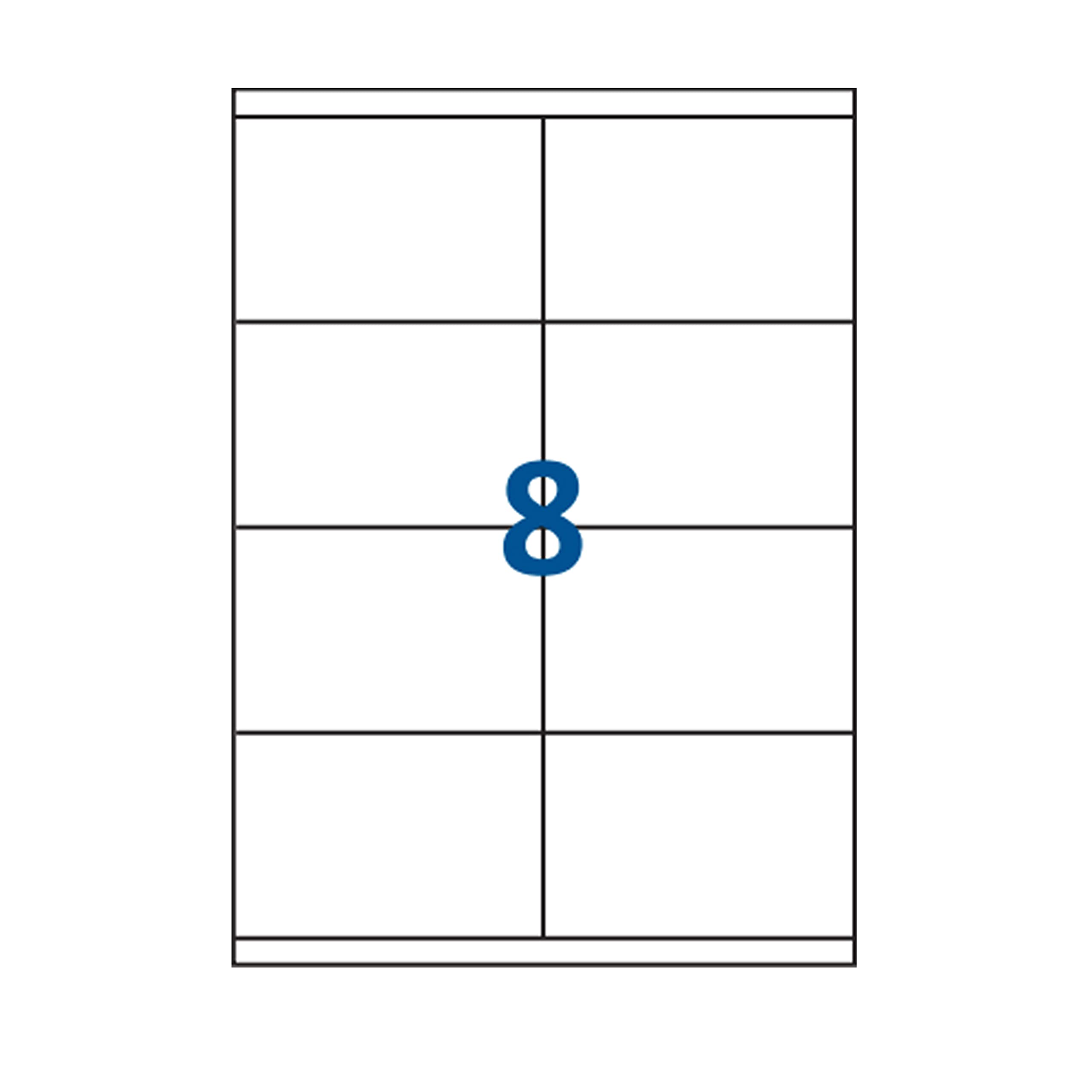 Jeco - Lot de 500 planches de 8 étiquettes autocollantes multi-usages 105 x 70 mm (compatibles 3426), soit 4000 étiquettes personnalisables et imprimables