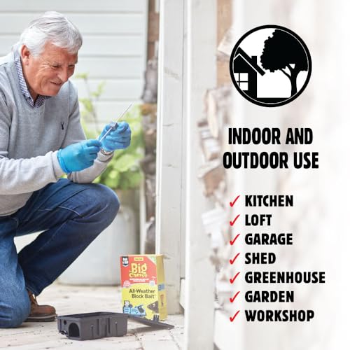 The Big Cheese All-Weather Block Bait - 10g x 30 Kills Mice and Rats Damp-Proof, Weather-Resistant, Blue Difenacoum - Image 4