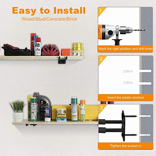 Torack 4 Pack Garage Storage System Hooks, Heavy Duty Wall Mount Tool Organizer, Chair Hanger Garage Storage Utility Hooks For Car Tires, Ladders, Chairs, Strollers, Power Tools, Garden Tools #TOP7