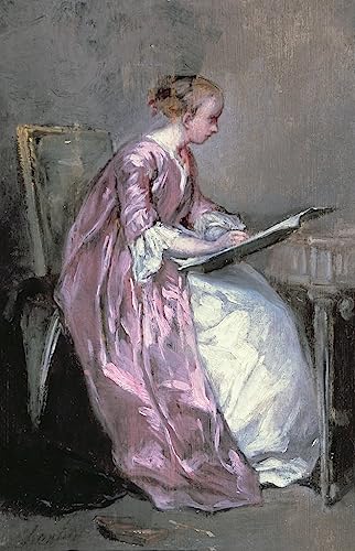 Peinture Toile Une Jeune Fille de Charles Joshua Chaplin, une impression murale haut de gamme