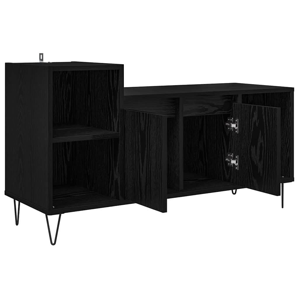 Mobile TV 100 x 35 x 55 cm Rovere Nero Legno Ingegnerizzato