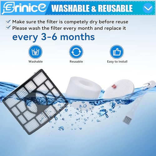 Image of ZD550 ZD552 Filter replacement Compatible with Shark Lift-Away with PowerFins HairPro ZD550 ZD552 Upright Vacuum, 2 Filters, 4 Foam Filters, 4 Odor neutralizer 1 Cleaning Brush
