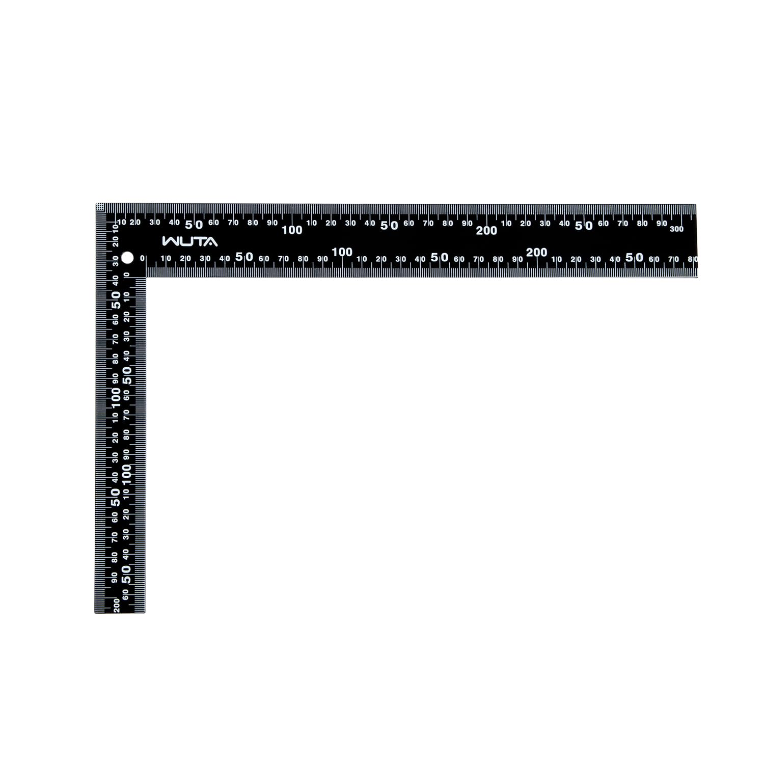 WUTA Angolo di arresto 30 x 20 cm Framing Square, righello angolare a L in acciaio al titanio, angolo di 90 gradi per una misurazione precisa, lavorazione del legno e del metallo