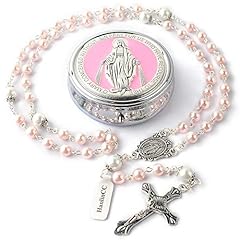 Pink Rosary with Miraculous Gift Box