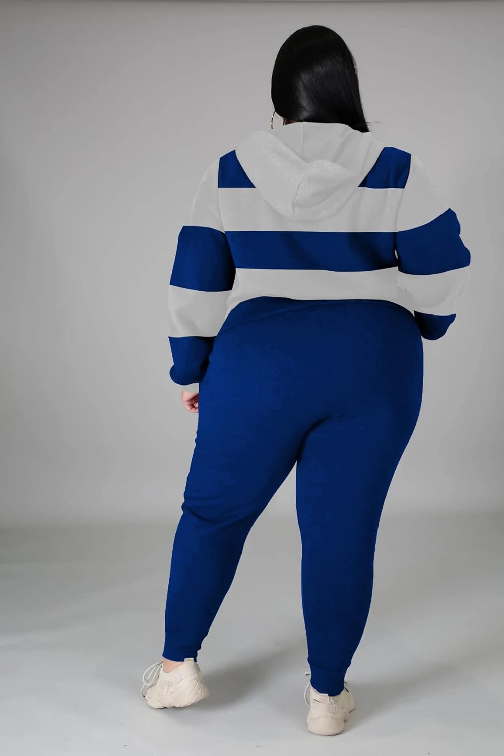 Women's Plus Size Two Piece Outfits Sweatsuits Sets Long Sleeve Loungewear Tracksuit Sets - Image 3