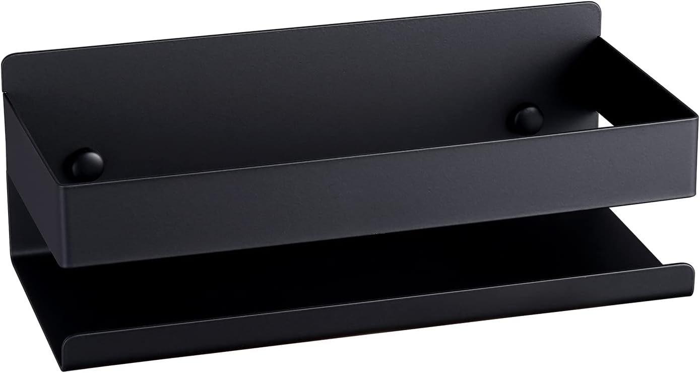 Bathroom Shower Shelf Matte Black Rispa