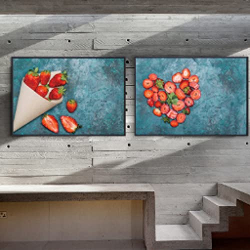 Fraises Rouges Nordique affiche pour illuminer vos repas en famille dans la cuisine