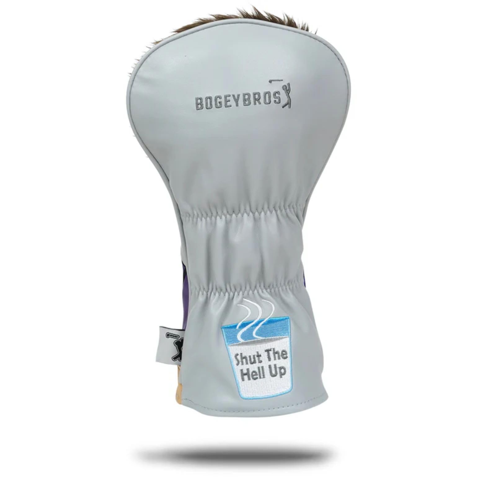 Bogey Bros Funda para cabeza de golf novedosa, fundas divertidas para cabeza de golf para conductor, funda de palo de golf de piel sintética de alta calidad, diseño bordado con cuello elástico