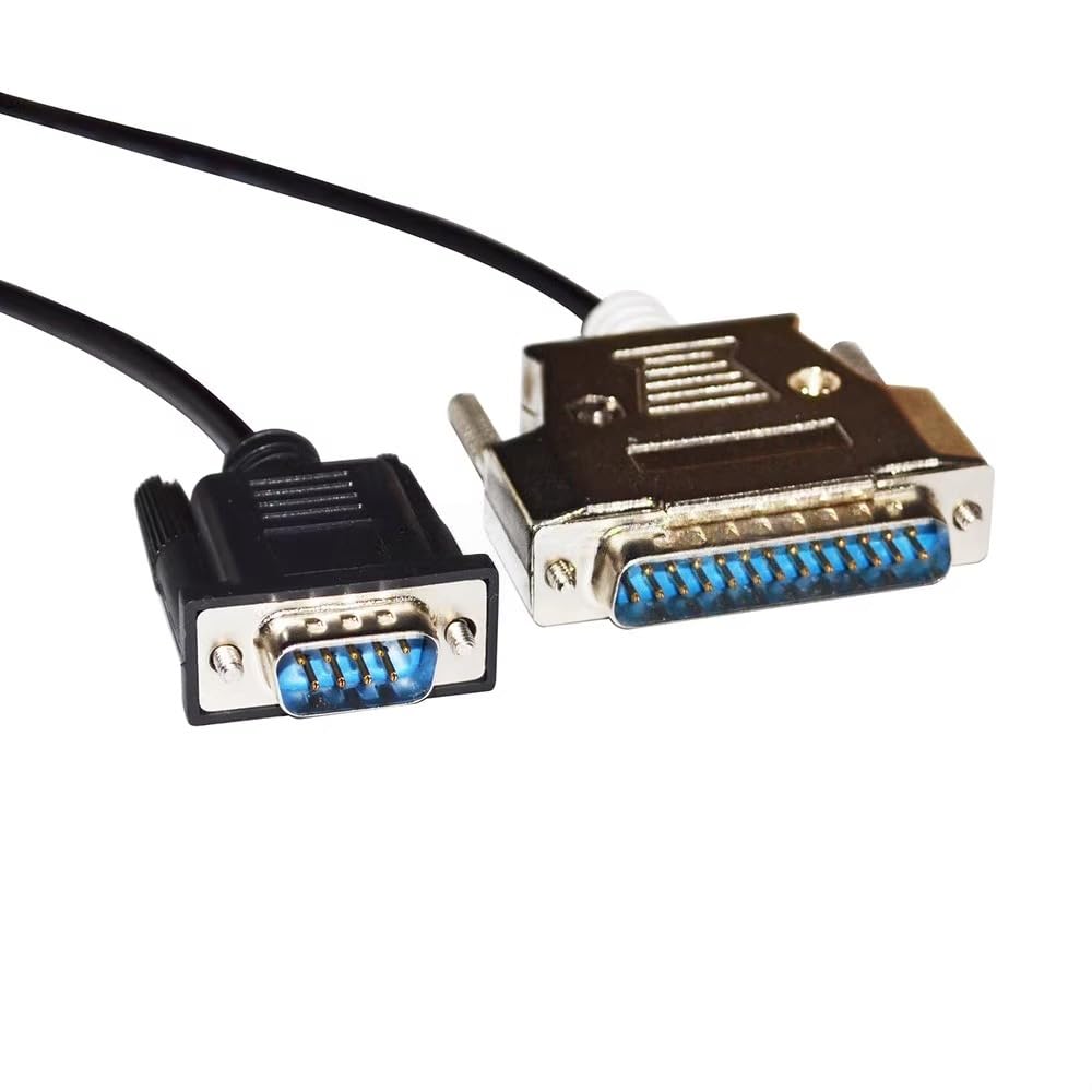RIKYJIC DB25 25-pin Male to DB9 9-pin Male RS232 Data Cable for Mitsubishi GT11/GT15 Touch Screen Connecting FX2/FX2C/A/QnA Series PLC Cable GT01-C30R4-25P (1.8 Meters)