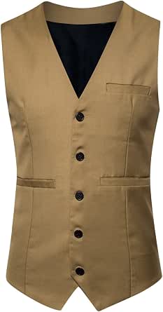 Gilet Costume Homme Rétro Ajusté - Style Classique Mariage Business Élégant, Coupe Slim Fit