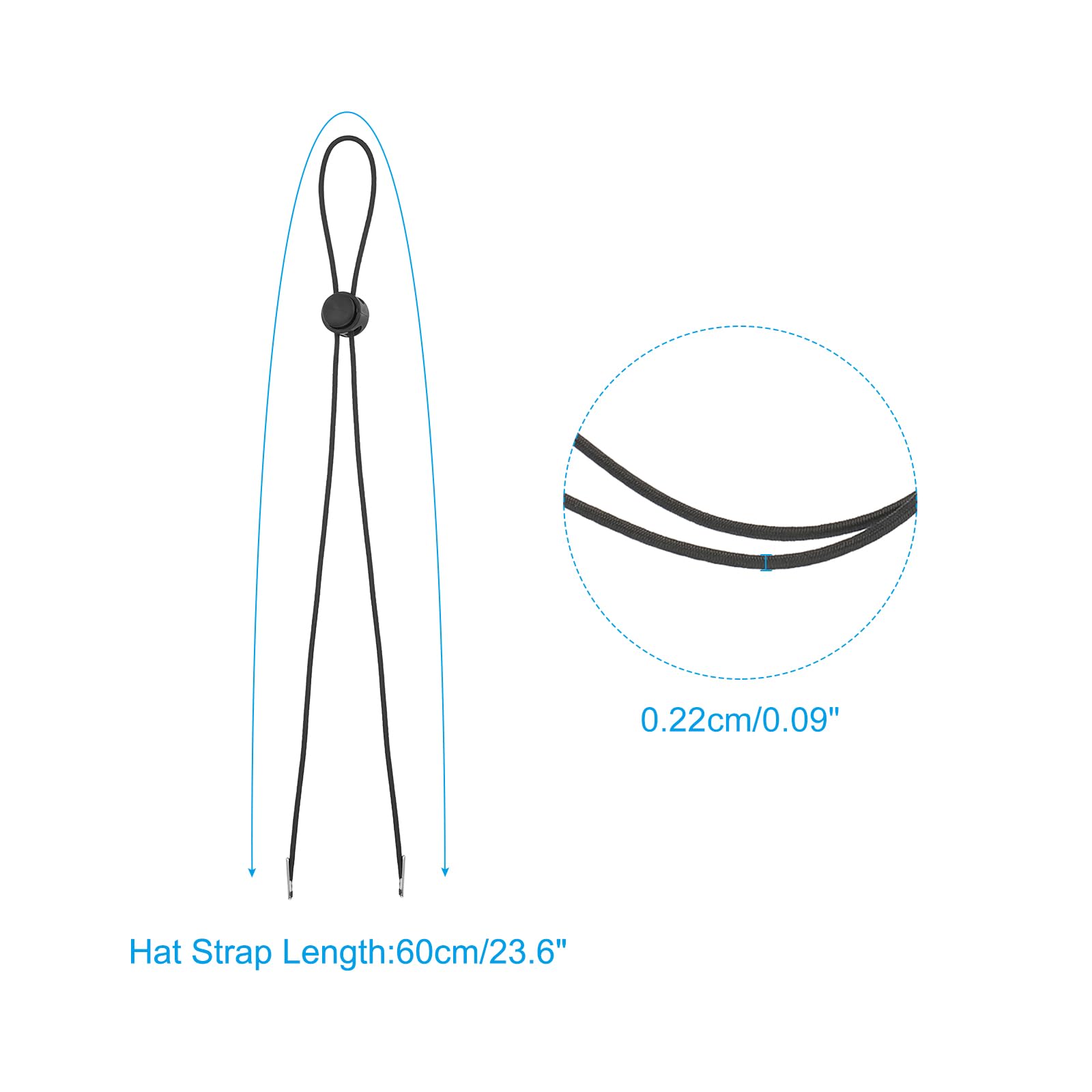 PATIKIL Flexible Removable Hat Chin Cord 23.6"x0.09" - Image 2