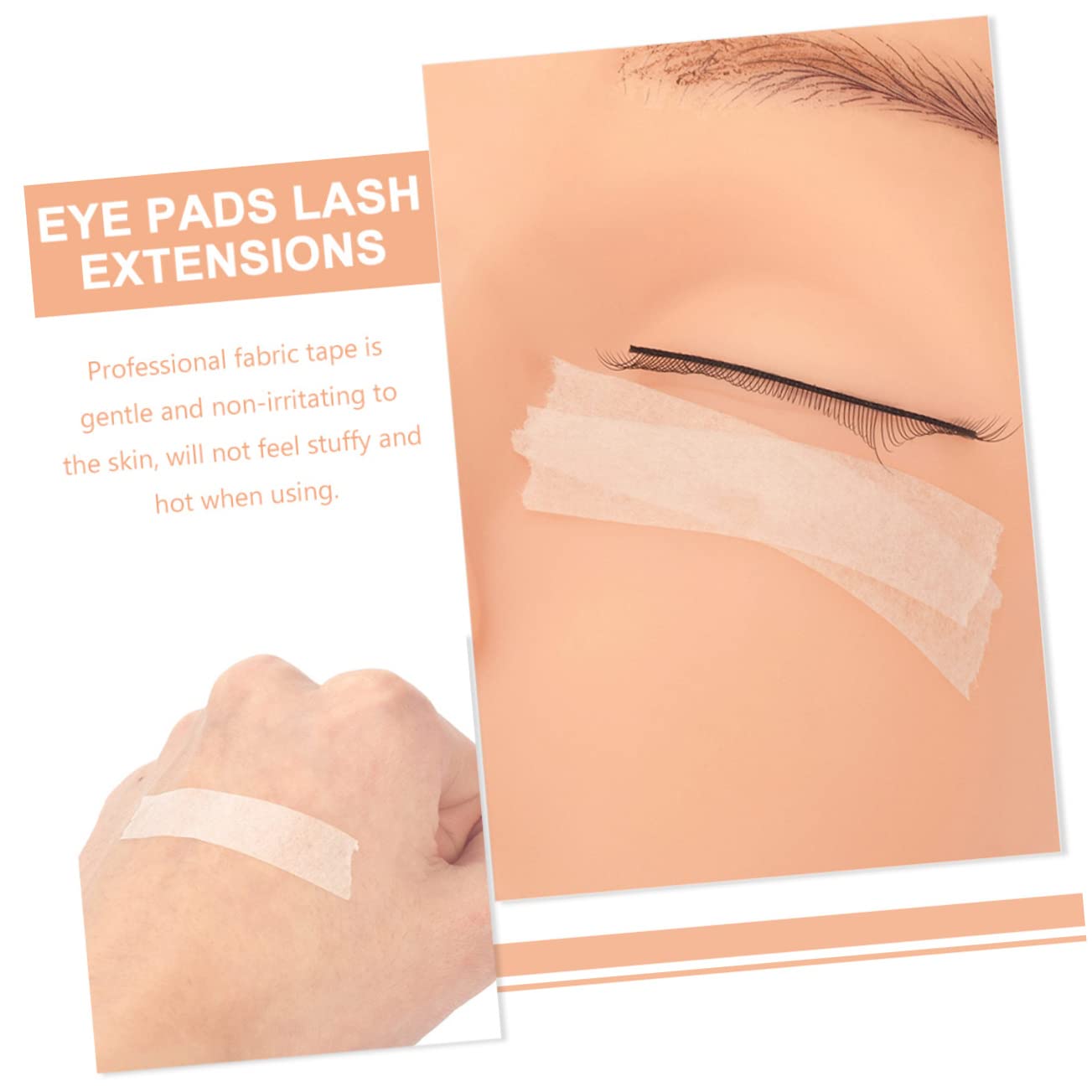 BELLIFFY Eyelash Extension Tape Lash Extension Supplies 20pcs White Non-Woven Fabric Lash Tape