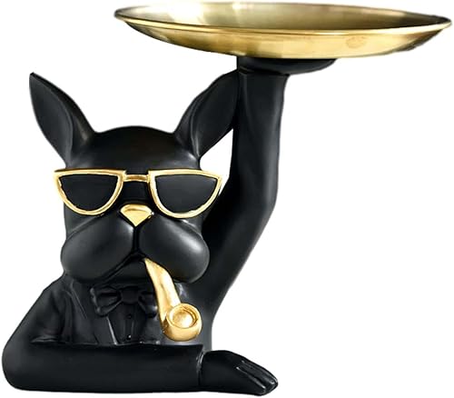 KLKCMS Bandeja de almacenamiento para perros, bandeja de 6.7 in, bandeja creativa para llaves, estatuilla de escritorio, contenedor para dormitorio,