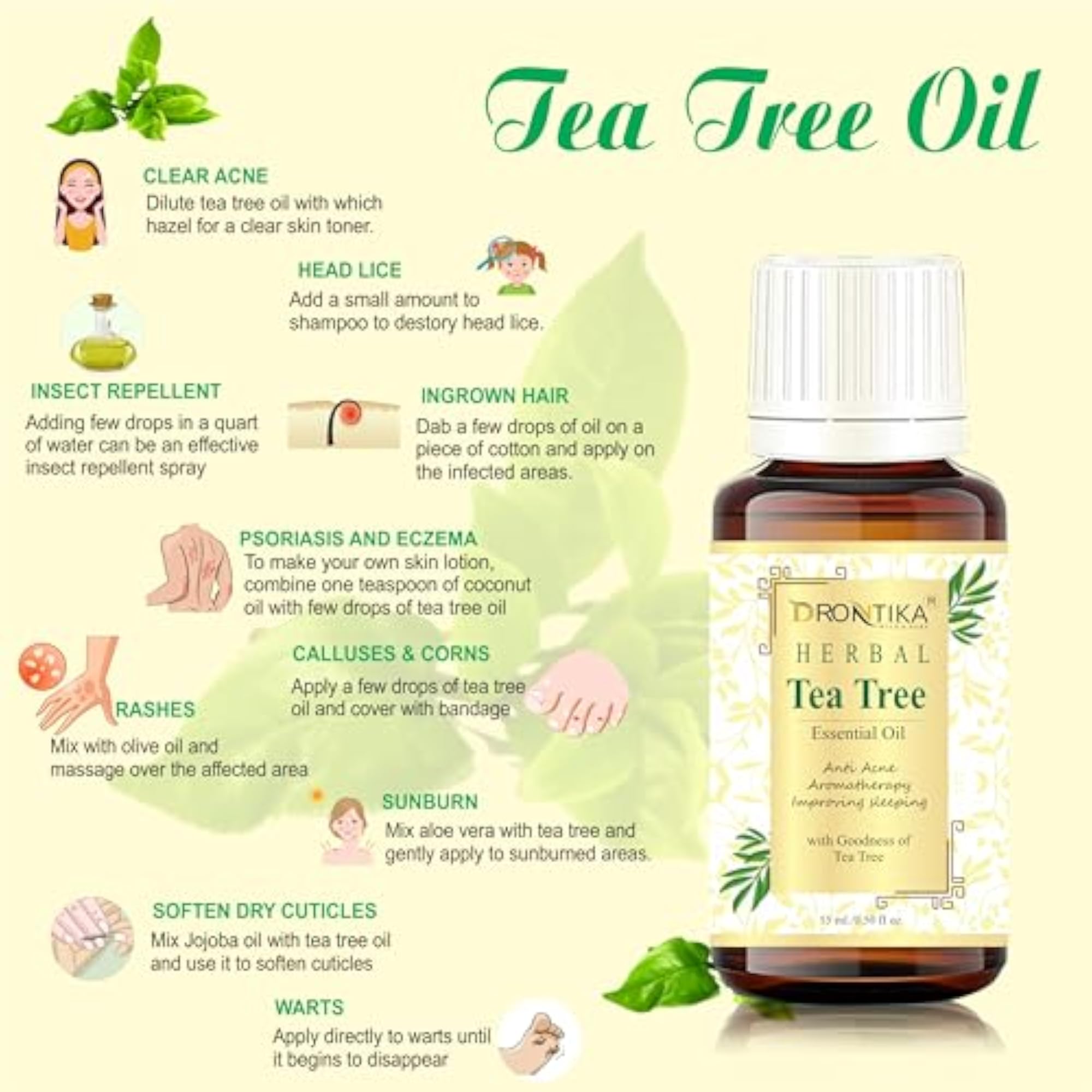 Tea Tree Essential Oil, 100% Pure, 15ML
